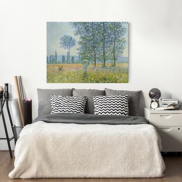 Wanddeko Schlafzimmer Claude Monet - Felder im Frühling