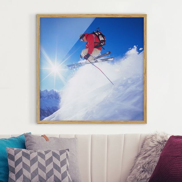 Wanddeko Schlafzimmer Skisprung