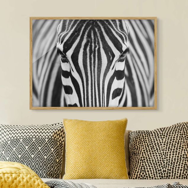 Wanddeko Wohnzimmer Zebra Look