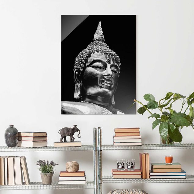 Wanddeko Flur Buddha Statue Gesicht