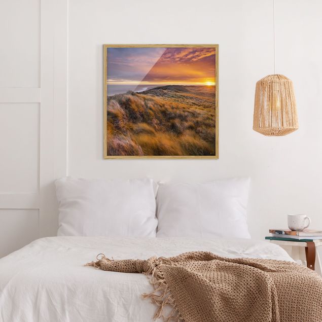 Wanddeko Schlafzimmer Sonnenaufgang am Strand auf Sylt