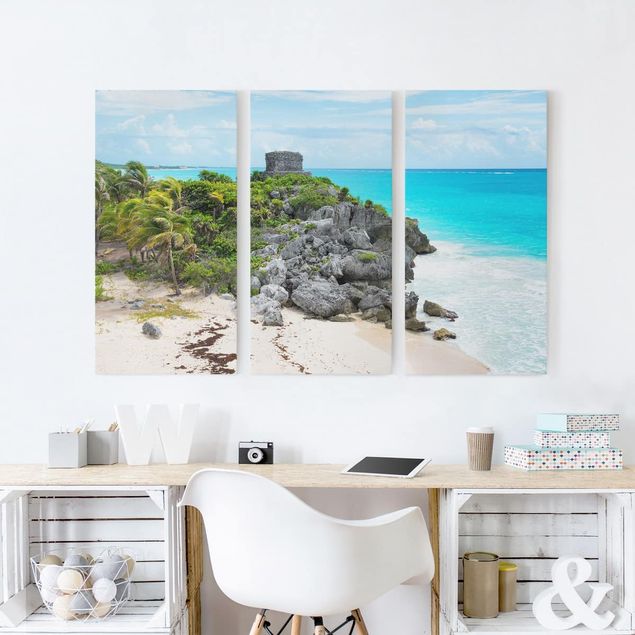 Wanddeko Schlafzimmer Karibikküste Tulum Ruinen
