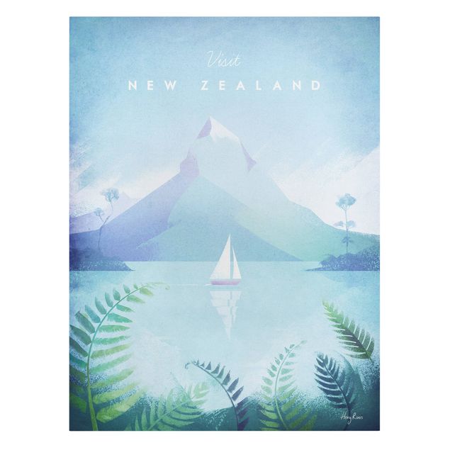 Wanddeko Schlafzimmer Reiseposter - Neuseeland