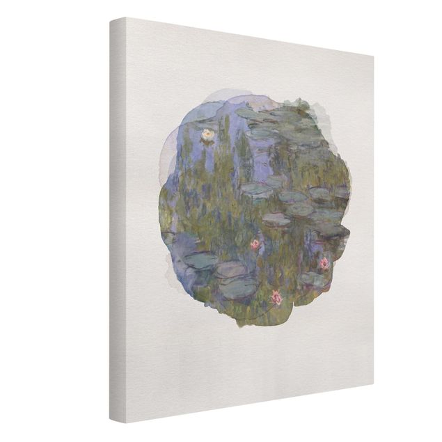 Rosen Bilder auf Leinwand Wasserfarben - Claude Monet - Seerosen (Nympheas)