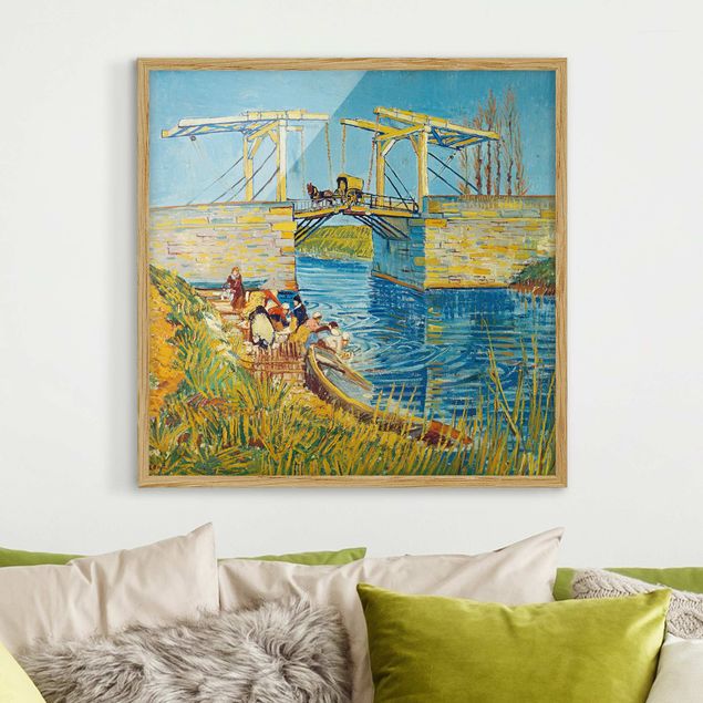 Wanddeko Wohnzimmer Vincent van Gogh - Zugbrücke in Arles
