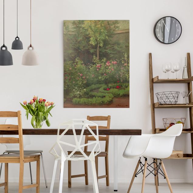 Wanddeko Wohnzimmer Camille Pissarro - Ein Rosengarten