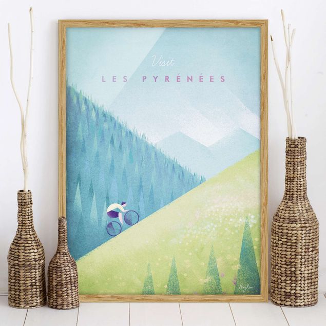 Wanddeko Wohnzimmer Reiseposter - Die Pyrenäen