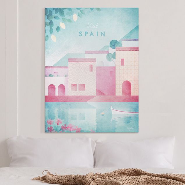 Wanddeko Wohnzimmer Reiseposter - Spanien
