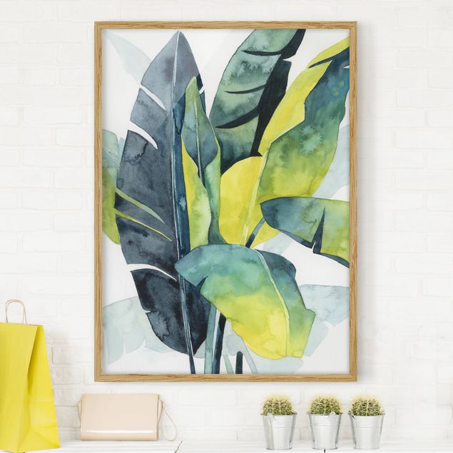 Wanddeko Wohnzimmer Tropisches Blattwerk - Banane
