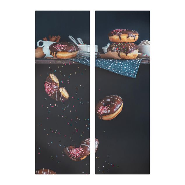 Wanddeko schwarz Donuts vom Küchenregal
