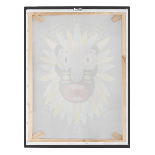 Wanddeko Indianer Collage Ethno Maske - King Kong