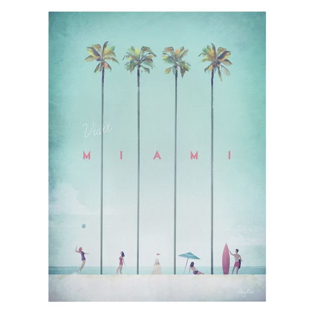 Wanddeko Büro Reiseposter - Miami