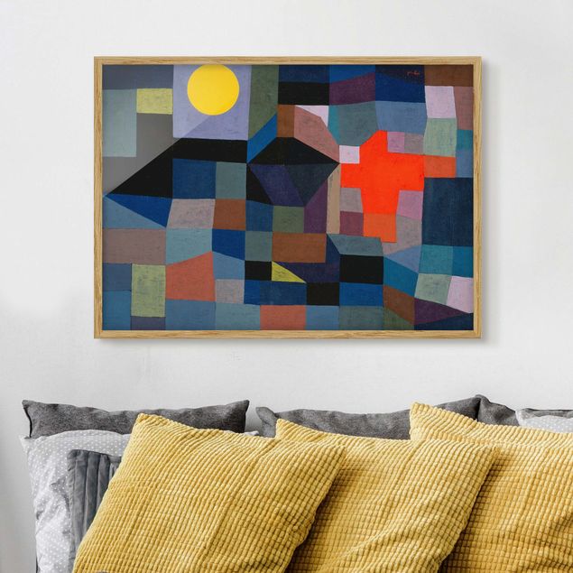 Wanddeko blau Paul Klee - Feuer bei Vollmond