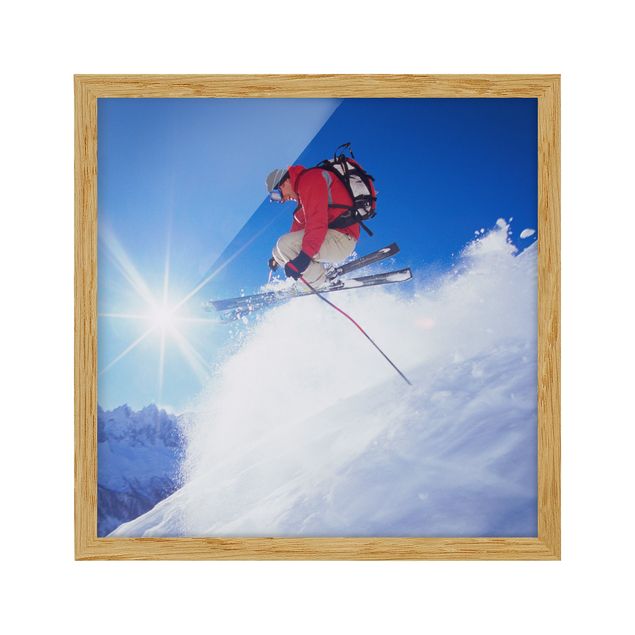 Wanddeko Esszimmer Skisprung