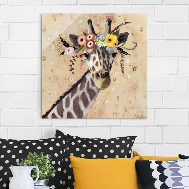 Wanddeko Schlafzimmer Klimt Giraffe