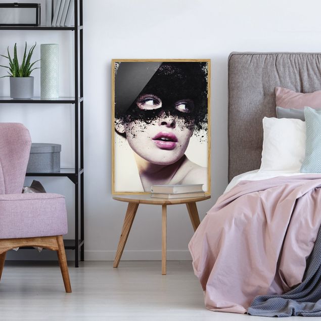 Wanddeko Schlafzimmer Das Mädchen mit der schwarzen Maske