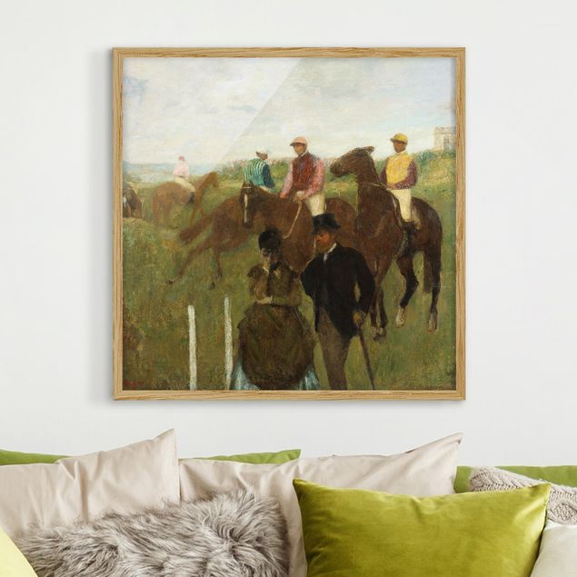 Impressionismus Bilder Edgar Degas - Jockeys auf Rennbahn