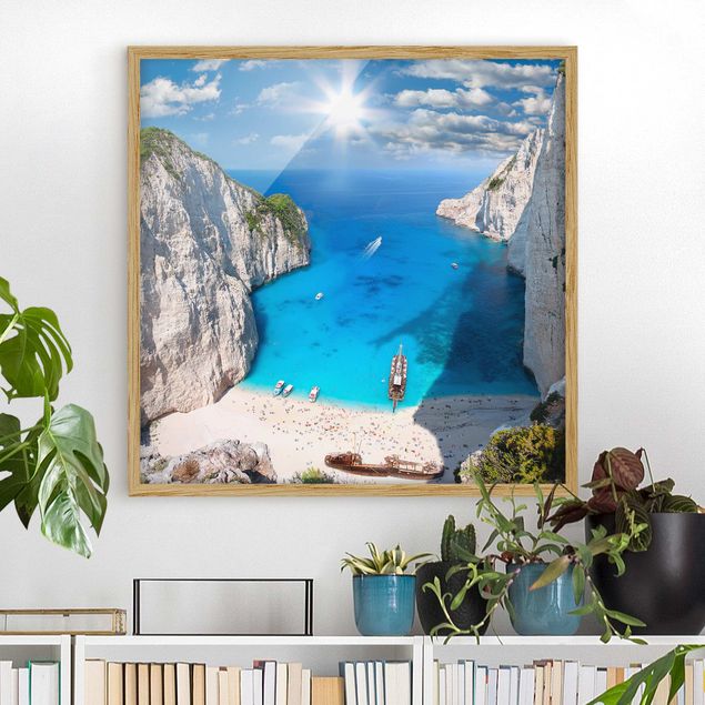 Strandbilder mit Rahmen Meeresbucht