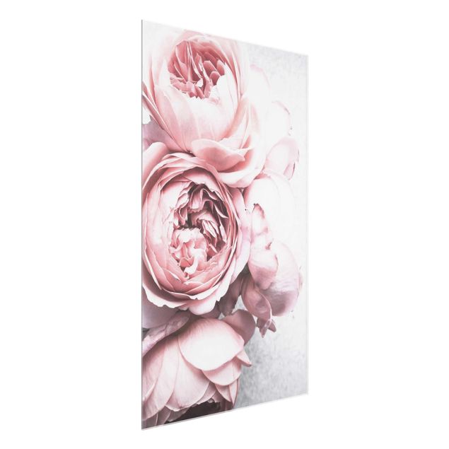 Wohndeko Blume Rosa Pfingstrosenblüten Shabby Pastell