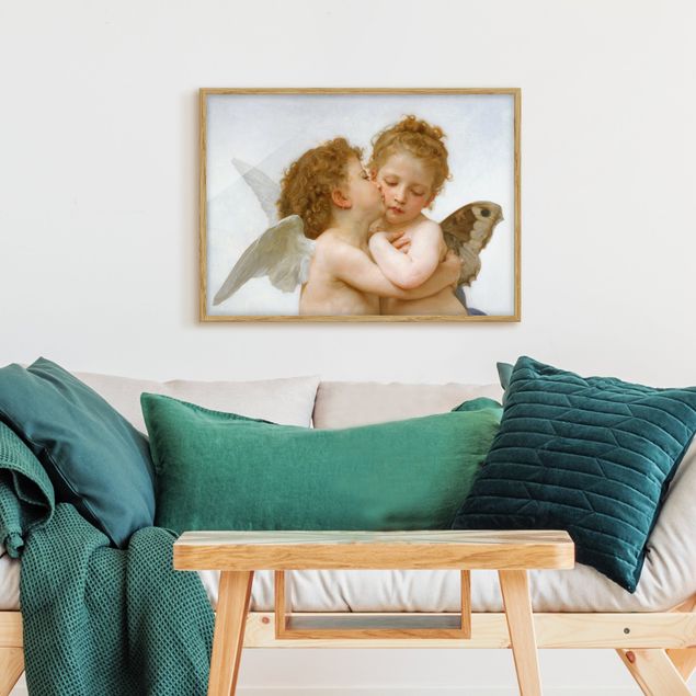 Wanddeko Wohnzimmer William Adolphe Bouguereau - Der erste Kuss