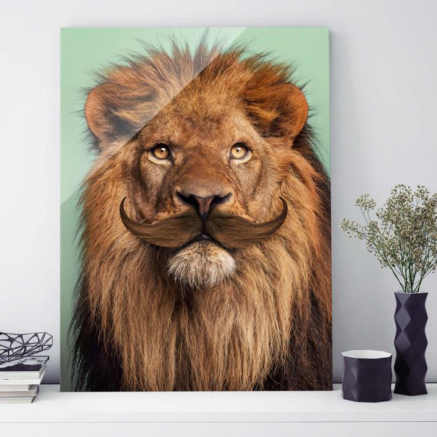 Wanddeko Jugendzimmer Löwe mit Bart