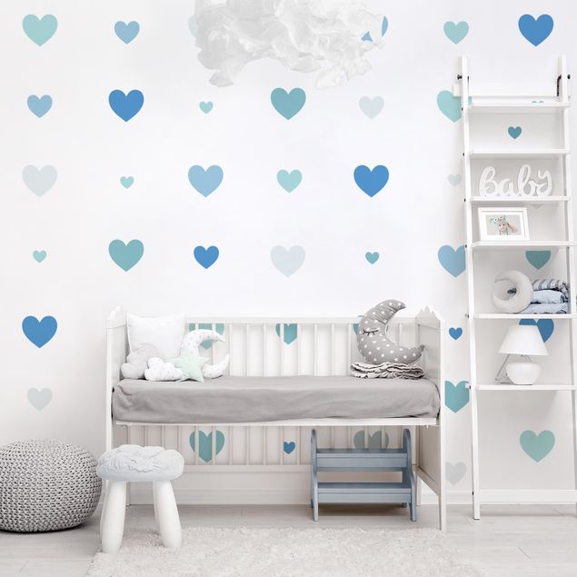 Wanddeko Babyzimmer 120 Herzen