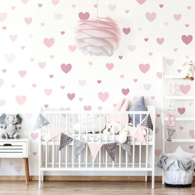 Wanddeko Babyzimmer 120 Herzen