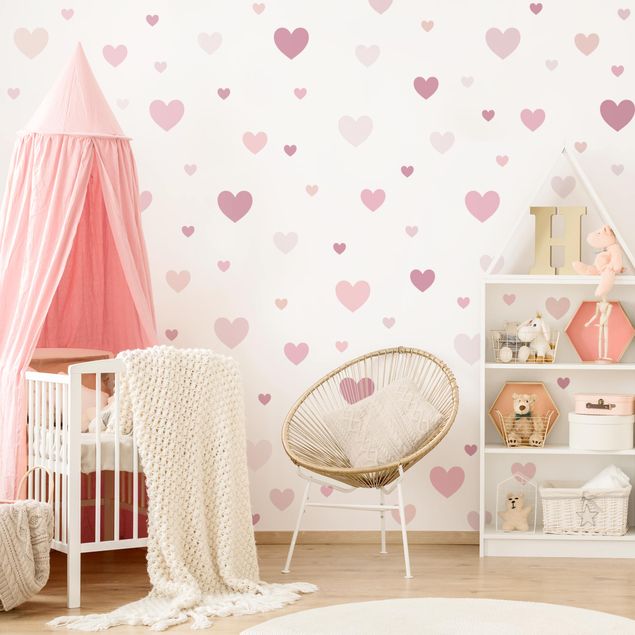 Wanddeko Mädchenzimmer 120 Herzen