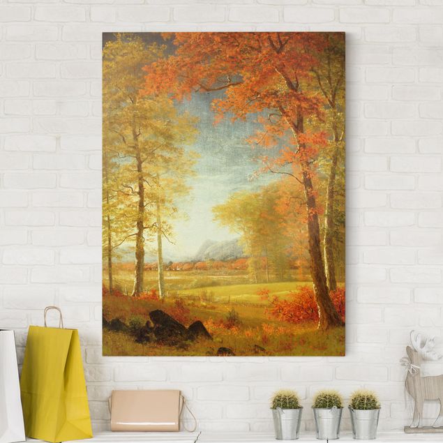Wanddeko Wohnzimmer Albert Bierstadt - Herbst in Oneida County, New York