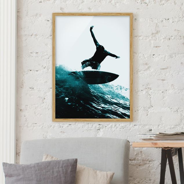 Strandbilder mit Rahmen Surfing Hero