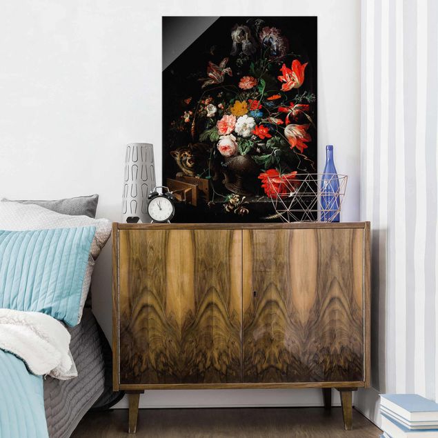 Wanddeko Schlafzimmer Abraham Mignon - Das umgeworfene Bouquet