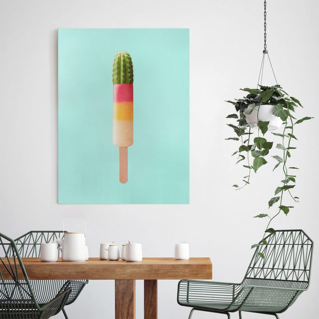 Wanddeko Büro Eis mit Kaktus