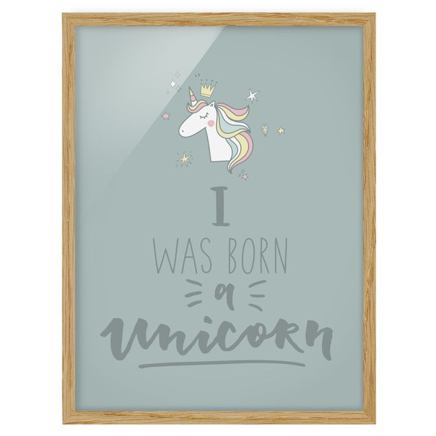Wanddeko Flur I was born a Unicorn