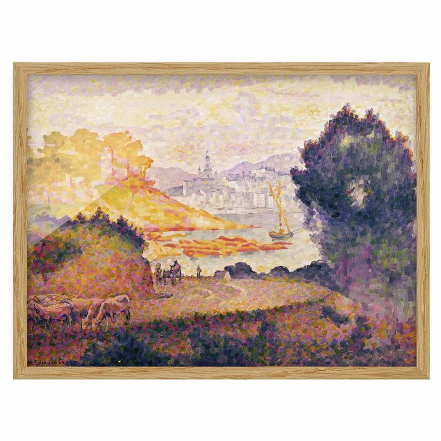 Pointillismus Bilder Henri Edmond Cross - Aussicht auf Menton