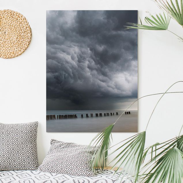 Wanddeko Wohnzimmer Sturmwolken über der Ostsee