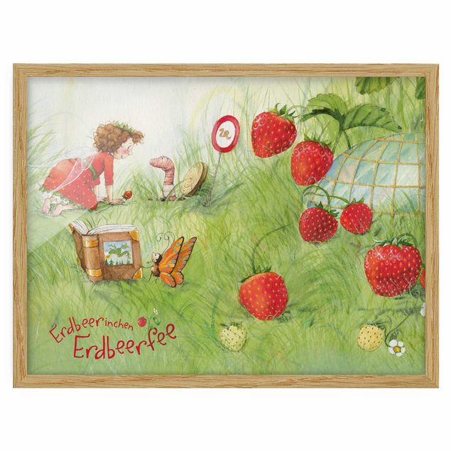 Wanddeko Babyzimmer Erdbeerinchen Erdbeerfee - Bei Wurm Zuhause