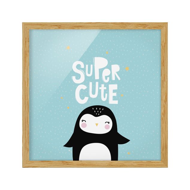 Wanddeko Babyzimmer Super Cute Pinguin