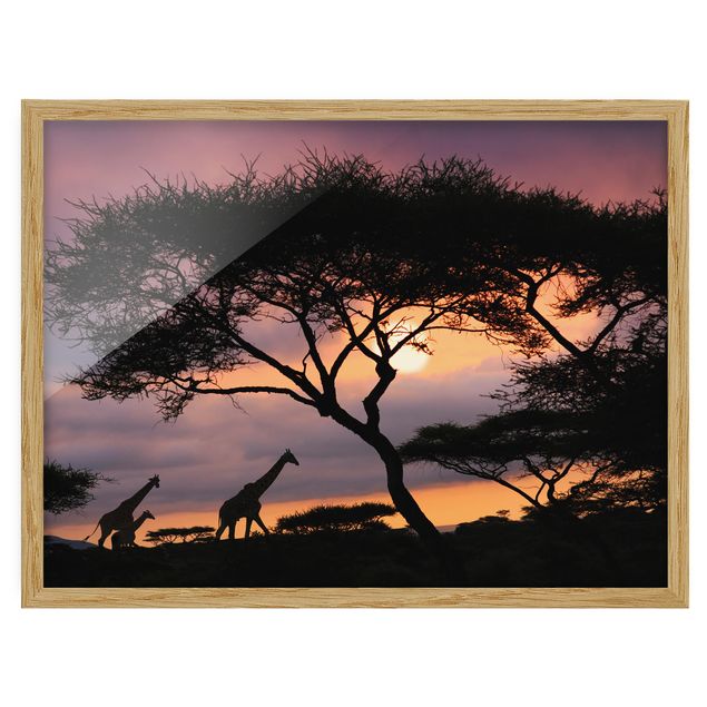 Wanddeko Esszimmer Safari in Afrika