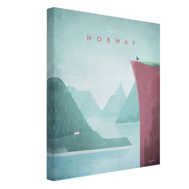 Wanddeko Esszimmer Reiseposter - Norwegen