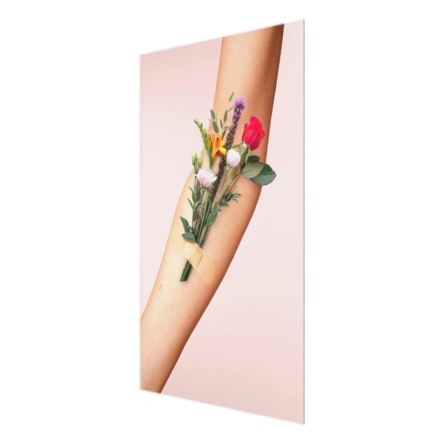 Wanddeko Esszimmer Arm mit Blumen