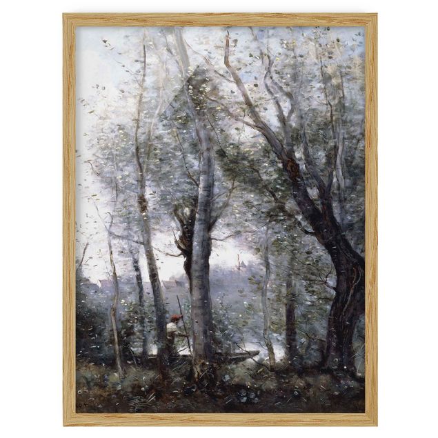 Wanddeko Esszimmer Jean-Baptiste Camille Corot - Ein Flussschiffer