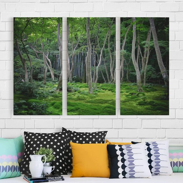 Wanddeko Wohnzimmer Japanischer Wald