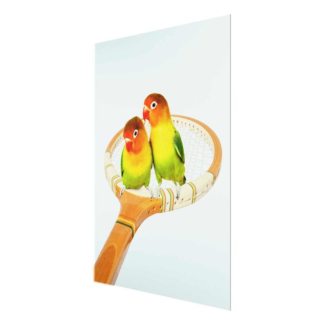 Wanddeko Jugendzimmer Tennis mit Vögeln