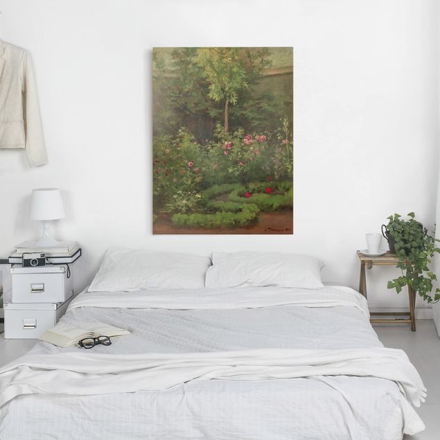 Leinwandbilder Rosen Camille Pissarro - Ein Rosengarten