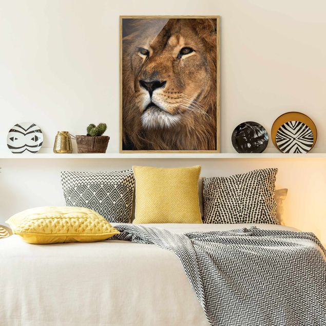 Wanddeko Schlafzimmer Löwenblick