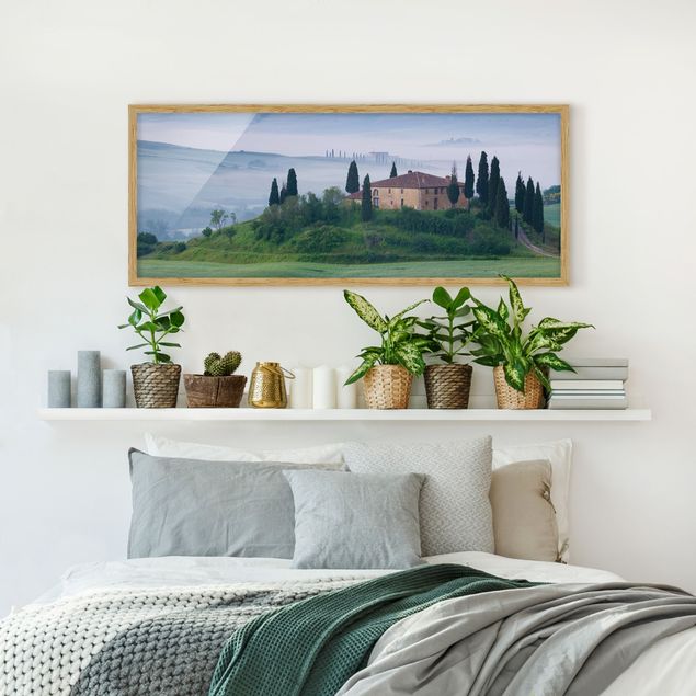 Wanddeko Schlafzimmer Sonnenaufgang in der Toskana