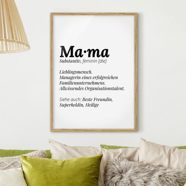 Wanddeko Wohnzimmer Die Definition von Mama