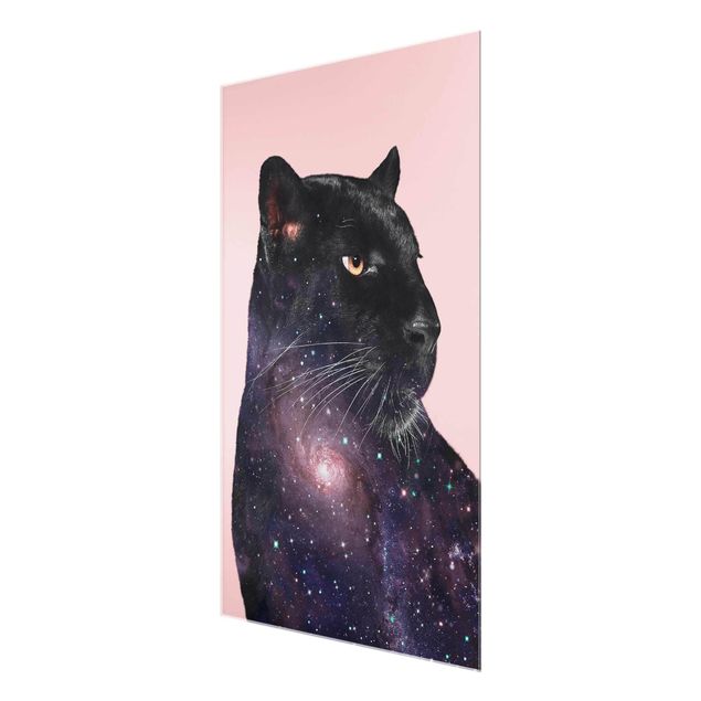 Wanddeko Büro Panther mit Galaxie