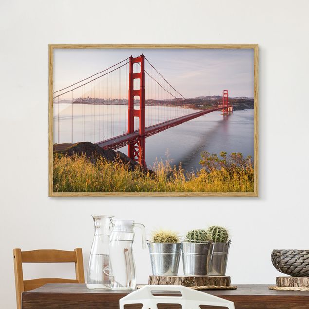 Wanddeko blau Golden Gate Bridge in San Francisco
