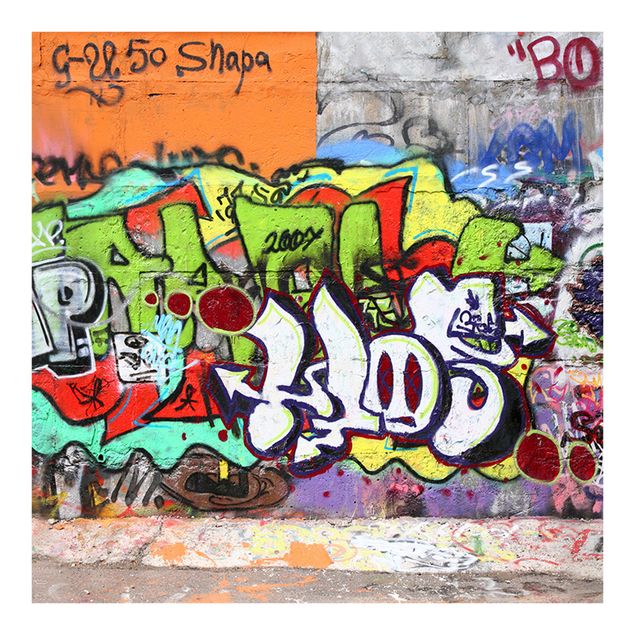 Wanddeko bunt Graffiti Wall